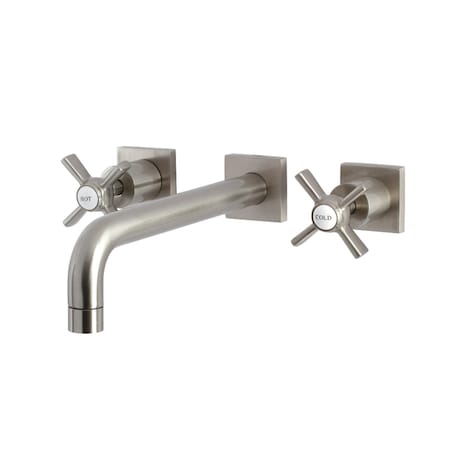 Kingston Brass KS6028ZX Wall Mount Tub Faucet, Brushed Nickel KS6028ZX